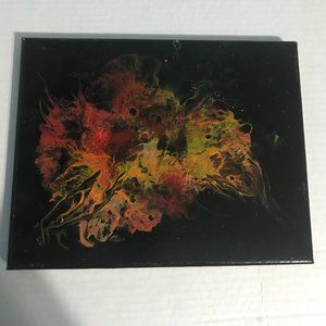 Fire acrylic dutch pour painting.